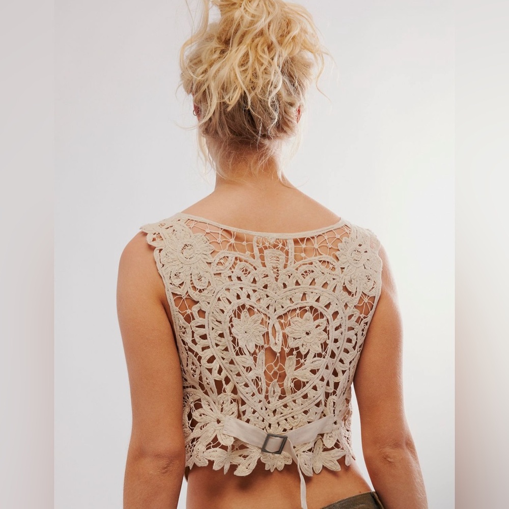Free People Bailey Battenburg Vest NWT